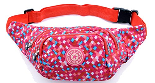 Zerd Women Fashionable Floral Printed Outdoor Hiking Waist Pack Fanny Pack Chest Pack
