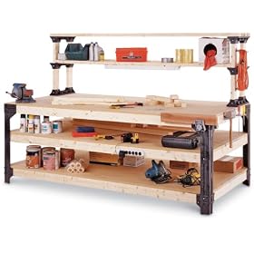 2x4basics 14429 Workbench and Shelving Storage System with Hooks and Clamps