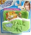 Go Go Pets Hamster Bed And Blanket GREEN ****WITH ORIGINAL NAME "Go Go PETS" Embroidered on it**** (before name change to "Zhu Zhu PETS" THIS IS A RARE COLLECTIBLE Go Go PETS ITEM. No Longer in Production as Go Go PETS.