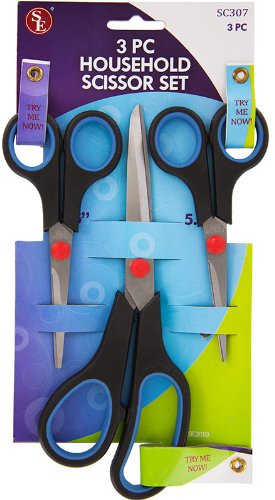 SE SC307 3-Piece Stainless Steel Blade Scissors, 5.5-Inch, 5.5-Inch, 8.5-Inch On Sale