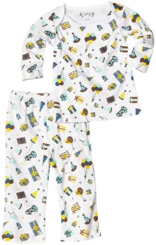 Margery Ellen Baby-boys Newborn Print Long Sleeve Tee Set, White, New Born