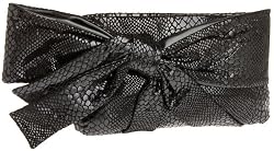 High Fashion Python Print Clutch with Bow