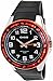Casio Men's Core MTP1347-1AV Black Resin Quartz Watch with Orange Dial