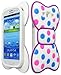 Samsung Galaxy S3 Case, Bastex Silicone 3D Bow Knot Case - Pink and Blue Dots with Purple Design For Samsung Galaxy S3, S III (i9300)