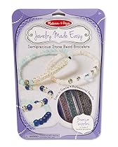 Melissa & Doug Jewelry Made Easy Semiprecious Stone Bead Bracelet-Making Set
