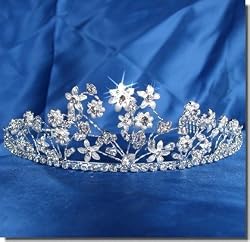 Bridal Wedding Tiara Crown With Flowers 46496