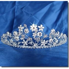 Bridal Wedding Tiara Crown With Flowers 46496