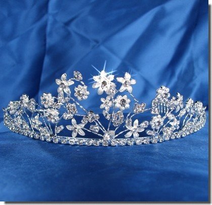 Bridal Wedding Tiara Crown With Flowers 46496