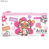 モンハン《アイルー メラルー》平ペンポーチ（筆箱）☆モンスターハンターキャラクターグッズ通販☆【フラワーホワイト】