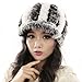 URSFUR Women's Rex Rabbit Peaked Caps Hats Multicolor