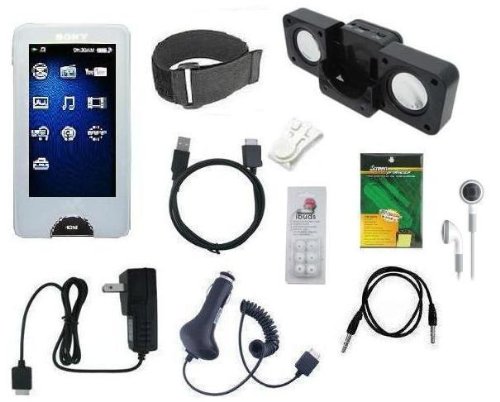 11 Items Premium Accessory Bundle Combo For Sony Walkman X Series (NWZ-X1050 / NWZ-X1051 / NWZ-X1060 / NWZ-X1061) includes: Clear/White Silicone Skin case, Car Charger, Wall Charger, USB Straight data cable, Adjustable Armband, Belt Clip, LCD Screen Prote