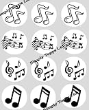 12 Music Notes rice paper fairy / cup cake 40mm toppers pre cut decoration Made By Simply Topps Ltd Matching Cupcake Wraps In My Shop