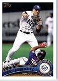 2011 Topps Baseball Card # 397 Sean Rodriguez - Tampa Bay Rays - MLB Trading Card (Series 2) in a Protective Screwdown Case
