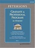 Peterson's Graduate & Professional Programs: An Overview 2008 (Grad 1) (Peterson's Graduate and Professional Programs : An Overview)