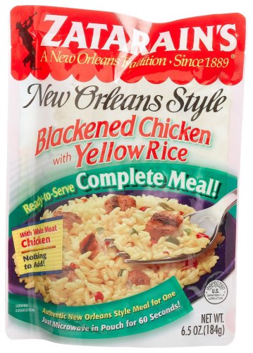 Zatarain's Blackened Chicken With Yellow Rice, Ready To Serve, 6.5-Ounce Pouches (Pack of... by Chicken with Rice