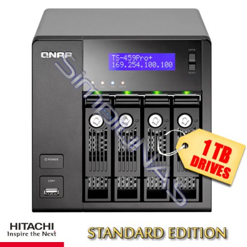 QNAP TS-459 PRO+ Turbo NAS Server 2TB (2 x 1000GB) Standard Edition