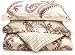 Regency Collection 310-Thread-Count Maxine Stripe Full/Queen Duvet Set, Burgundy