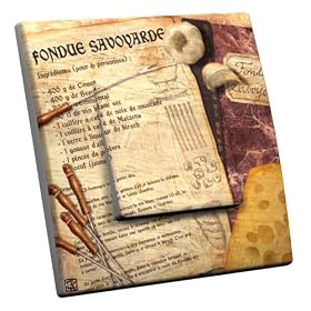 interrupteur decore - D�coration Montagne - Decorupteur� Recette Fondue - Interrupteur simple poussoir