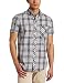 Ben Sherman Men's Short Sleeve Heritage Check Woven Shirt, Asteroid, 3X-Large