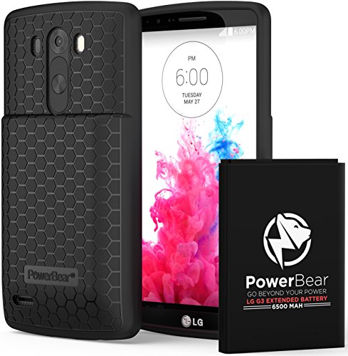 Powerbear lg g4 (bl-51yf) 6500mah extended battery &…