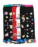 Lot Of 2 Pairs Womens Animal Assorted Printed Fashion Toe SocksSocks (9-11)