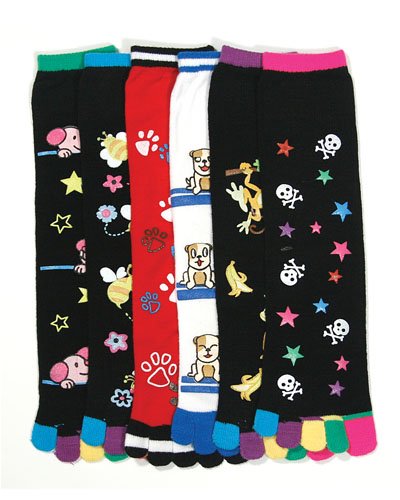 Lot Of 2 Pairs Womens Animal Assorted Printed Fashion Toe SocksSocks (9-11)