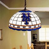 New York Mets Stained Glass Hanging Lamp