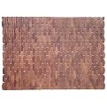 Hexagon Wood Bath Mat - Brown