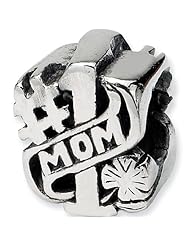 Reflection Beads Silver Number One Mom Family Bead