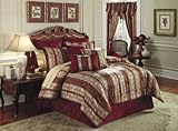 Croscill Home Villanova 4-Piece Comforter Set, Red, King