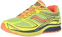 Saucony Men's Guide 9 Running Shoe, Citron/Vizi Orange/Navy, 7.5 M US
