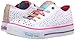 Skechers Kids Twinkle Toes Chit Chat Light-Up Lace-Up Sneaker,White/Multi,12.5 M US Little Kid