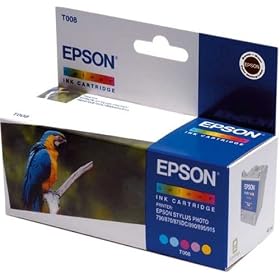 Epson T008 - Cartouche d'encre d'origine - Jaune, cyan, magenta, magenta clair, cyan clair