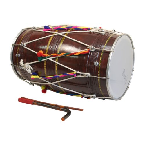 Dhol Drum w  Synthetic & Goatskin Heads