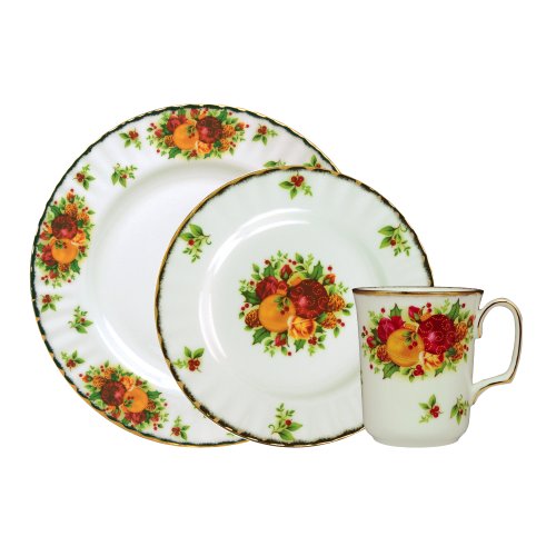 Royal Albert Old Country Roses Holiday 3-Piece Place Setting, Service for 1