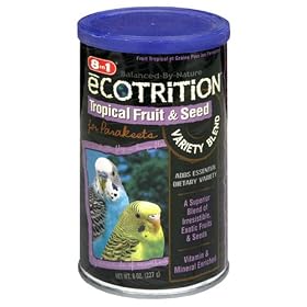 8in1 Parakeet eCOTRITION Tropical Fruit and Seed (Canister), 8-Ounce by 8 in 1