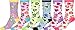 Sakkas Women's Fun Colorful Design Poly Blend Crew Socks Assorted 6-Pack