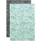 Garden Tools Jacquard Tea Towels Set of 2 - Coast