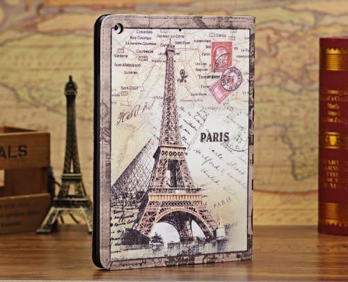 New Fashion Style Leather Wallet Classic Multifunction Folio Flip Case Cover for the Ipad Mini / Ipad Mini Ii with Retina Display (Fits All Ipad Mini Models) - Ipad Mini Leather Case Smart Cover for Apple Ipad Mini and the New Ipad Mini Ii with Retina Display (2nd Generation) - Latest Version for All Ipad Mini Models with Built-in Magnet for Sleep/wake Feature and Built-in Multi-angle Stand (d-The Iffel Tower)
