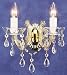 Kitchen & Housewares : Micromark MM7381 Marie Therese 2 Light Wall Bracket in Brass
