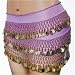 Sporting Goods : SEXY BELLY DANCER COSTUME HIP SCARF - LILAC WITH GOLD COINS