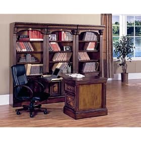 Huntington Workstation Desk 3 Shelving Units