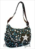 Skull:STAR Black & Blue Shoulder Tote Bag with Chain + Free Necklace