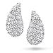 NY Designer Inspired Pave Sterling Silver Teardrop title=
