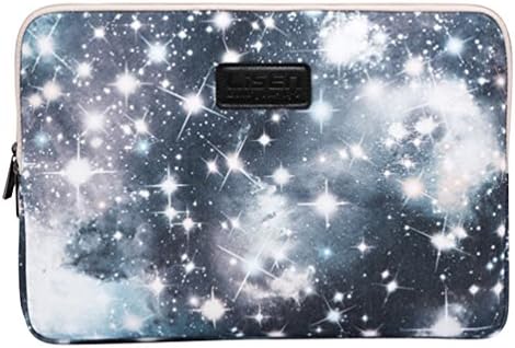 Linbia Unisex Canvas Laptop Sleeve Notebook Bag With Star Patterns 13 Inch Gray