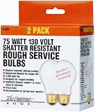 Designers Edge E-801 Incandescent Rough Service Bulbs, 2-Pack