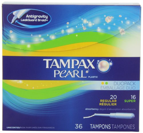 Tampax Pearl Plastic Duo Pack Regular Super Absorbency Unscented