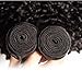 ALI JULIA 3 Bundles Brazilian Virgin Curly Hair Weave 7A Grade 100% Unprocessed Human Hair Weft Extensions Natural Color 95-100g/pc Mixed Length