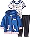 BON BEBE Baby Girls' Little Cutie Micro Fleece Hooded Jacket and Pant Set
