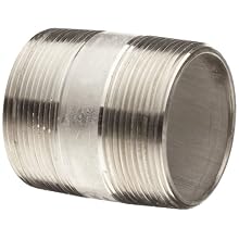Stainless Steel 304/304L Pipe Fitting, Nipple, Schedule 40 Seamless, NPT Male